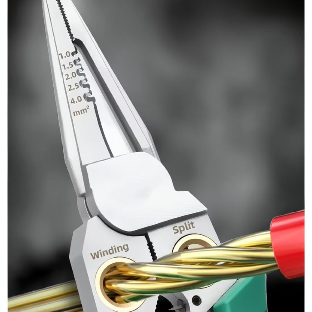 Heavy Equipment Electrician - Praktische 8-in-1 draadstriptang, elektricienhandgereedschap, puntige snijtang,